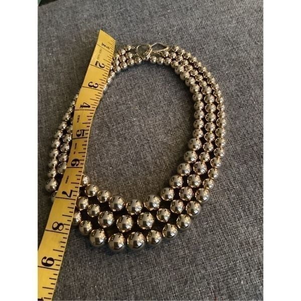 Vintage Gold Bead BiB Necklace 5gm8p789I
