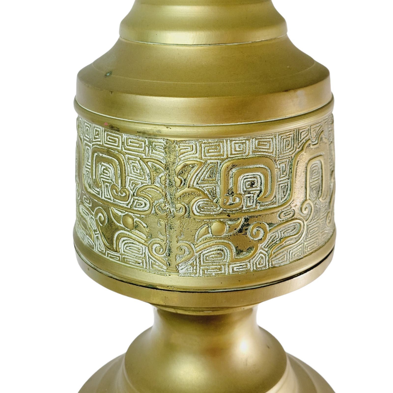 James Mont Brass MCM Lamp 42 Inch Asian Style Vintage Hollywood Regency f81131goN