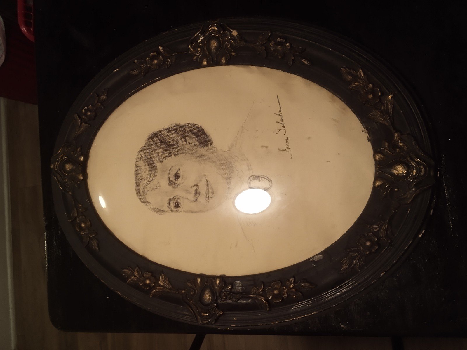 1800 s vintage picture frame with sketch FAOyap51n