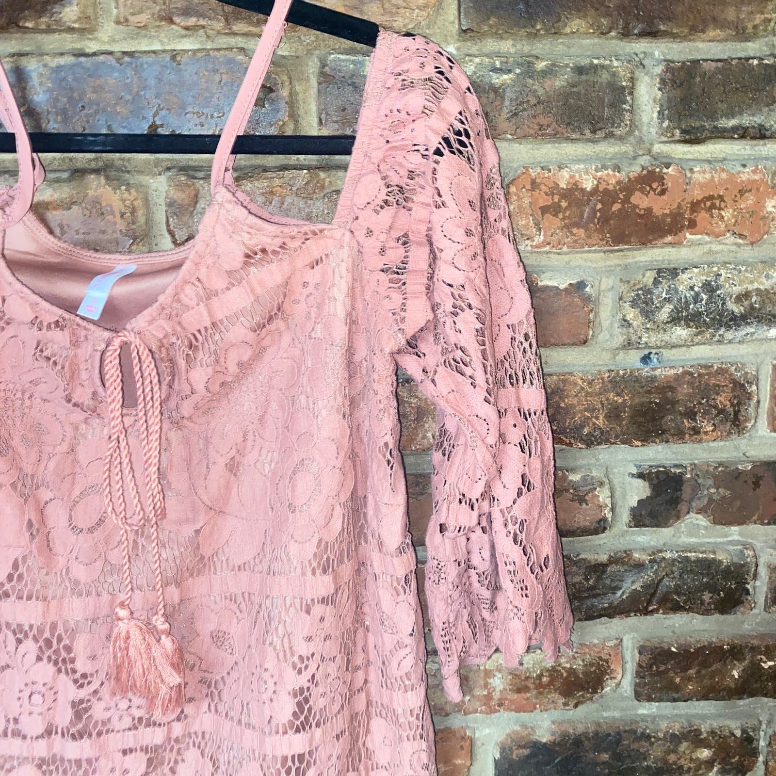 Xhilaration Mauve Pink Cold Shoulder Bell Sleeve Mini Dress Women´s Size Small 5xYJZeqbm
