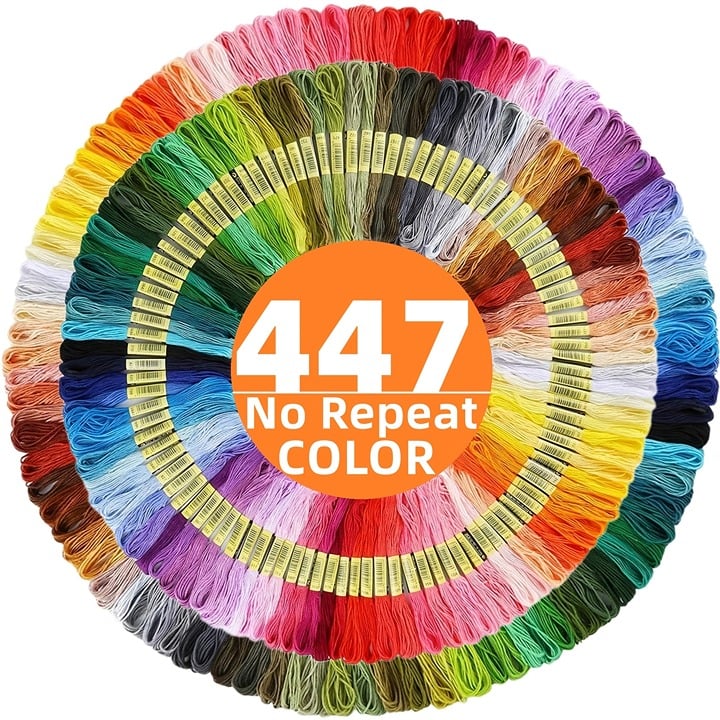 447 Colors Embroidery Thread 314.96inch Cross Stitch Thread Sewing Skeins Embroi B0olRlR6L