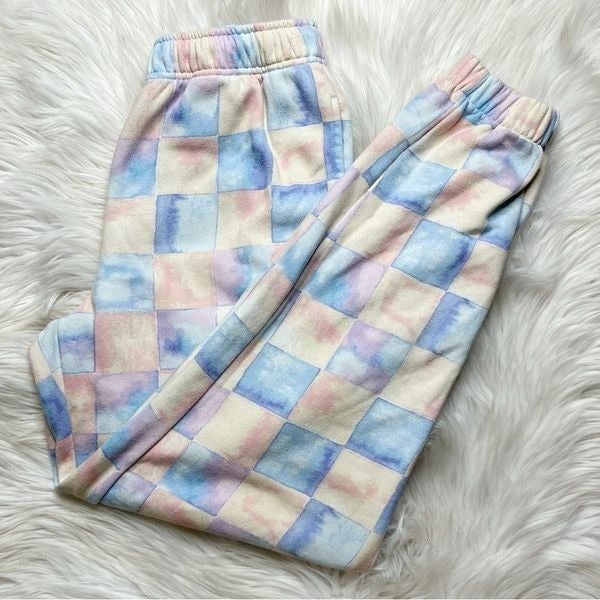 Wild Fable Pastel Checkered Sweatpants Joggers Pink Blue White Size XS eClrSDLWS