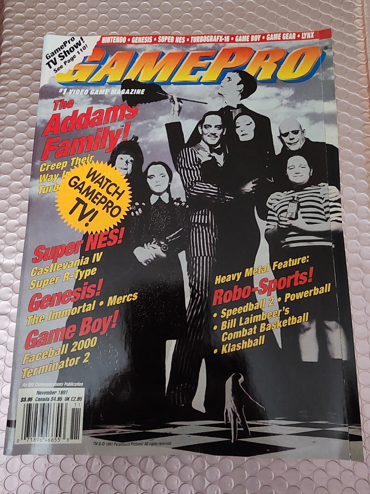 Gamepro Magazine November 1991 Very Good Condition 7poF