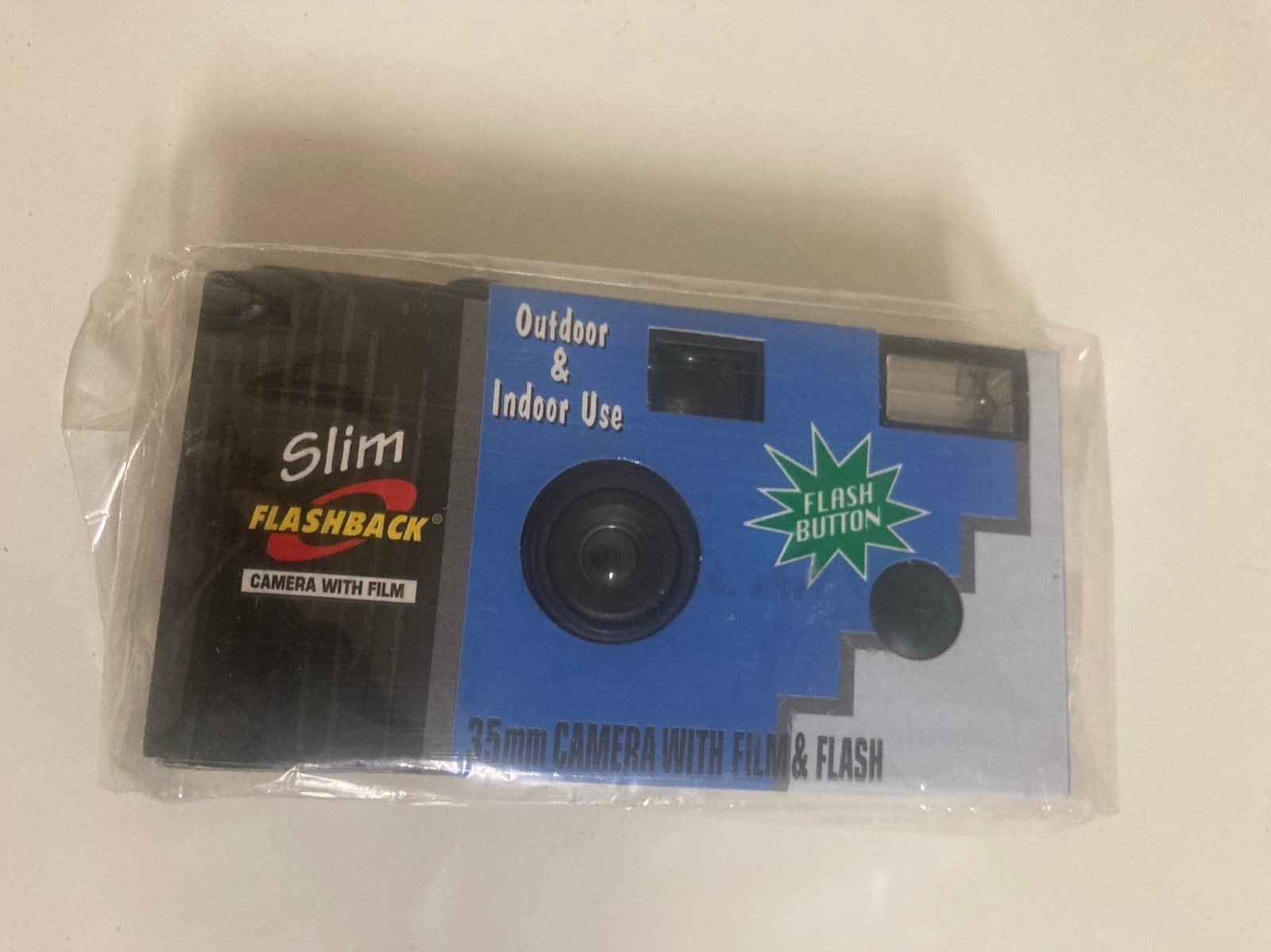 Vintage slim flashback Camera  35mm with film Flash fZquxAC75