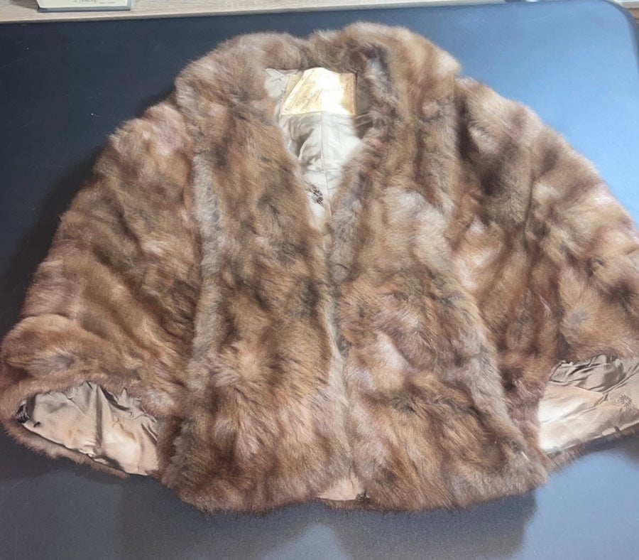 Vintage Mink Fur Shawl Stole Excellent Condition dDltXL