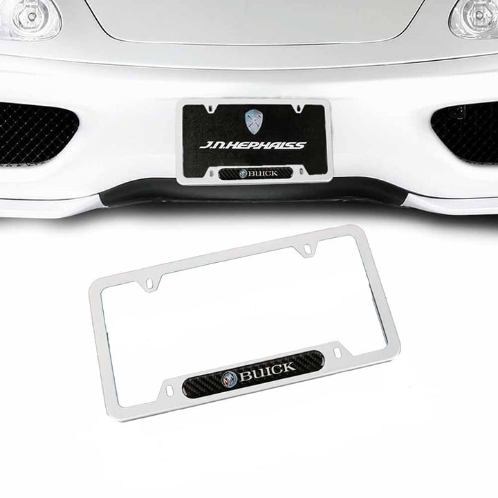 BRAND NEW UNIVERSAL 1PCS BUICK SILVER LICENSE PLATE FRAME G2Bo1dcuf
