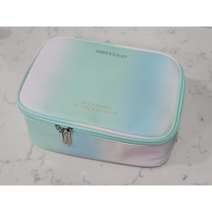 Gradient Makeup Bag Small Cosmetic Bags for Women Ladies Zipper Pouch Makeup Org cE2szKhEF