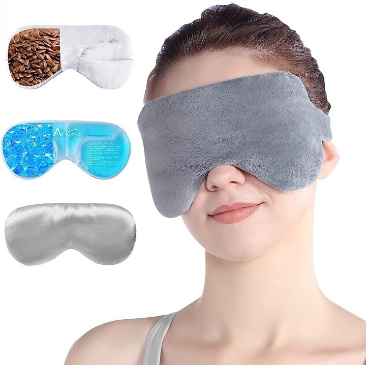 Eye Compress Moist Heat and Cold Therapy Sleep Eye Mask for Dry Eyes, Stye,Puffy 53j8HLMIL
