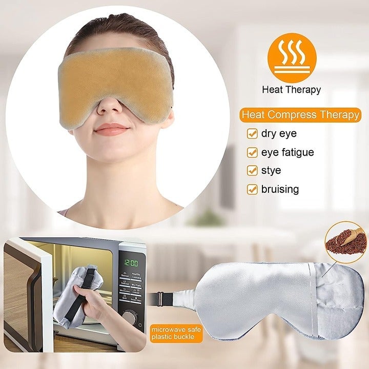 Eye Compress Moist Heat and Cold Therapy Sleep Eye Mask for Dry Eyes, Stye,Puffy 53j8HLMIL