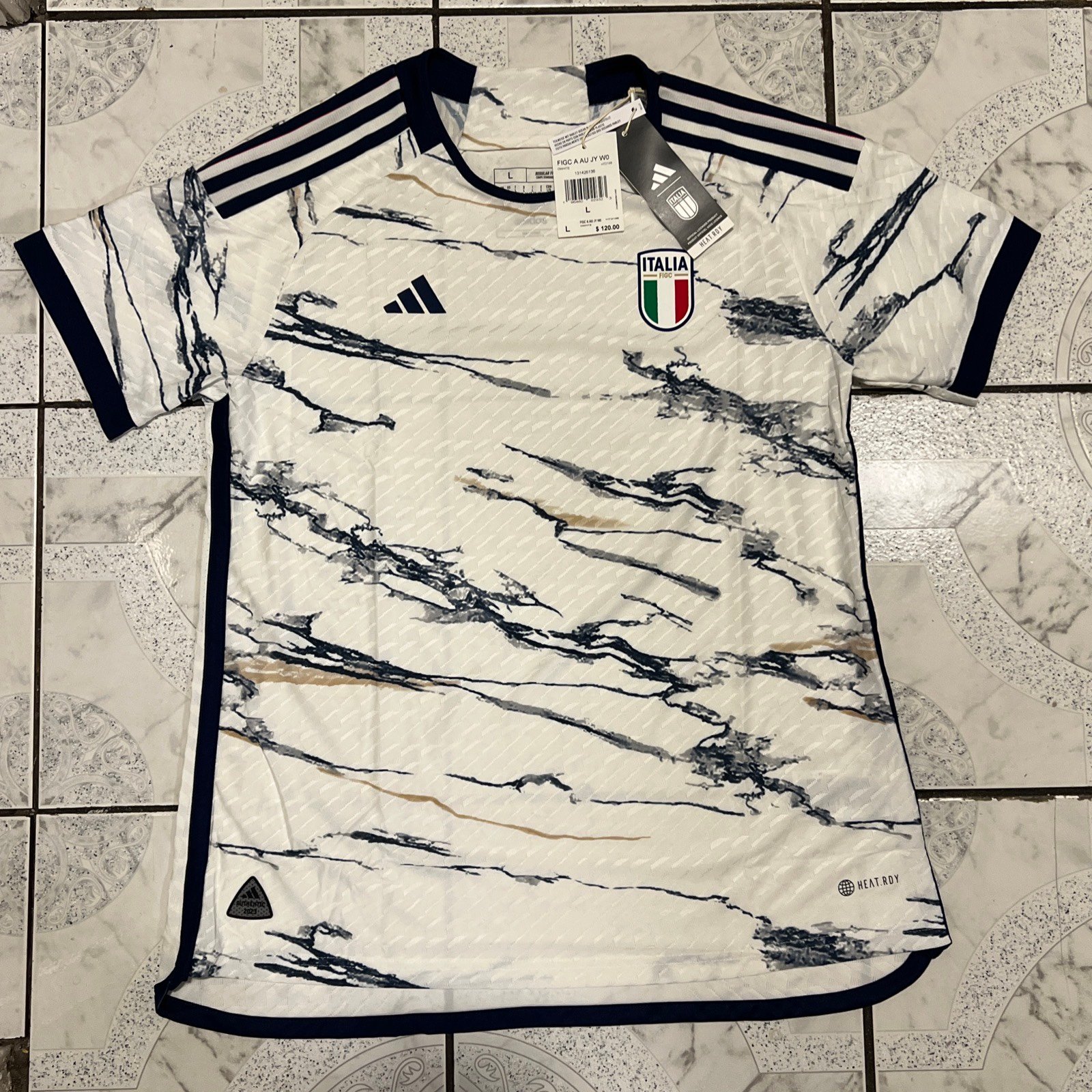 New Adidas 2023 Italia Team Italy Authentic Away Jersey