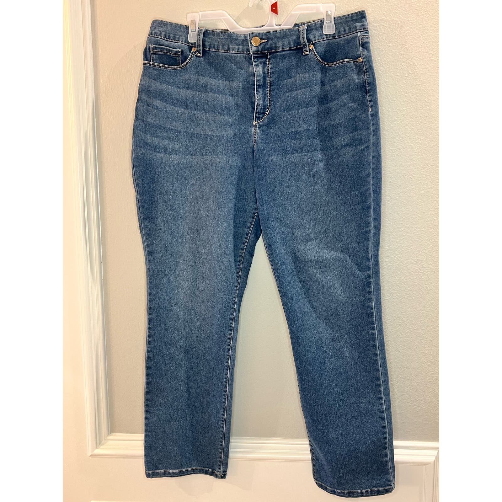 Bandolino Women´s Blue Denim Amy Jeans Stretch Size 16 cA2cEYRhW