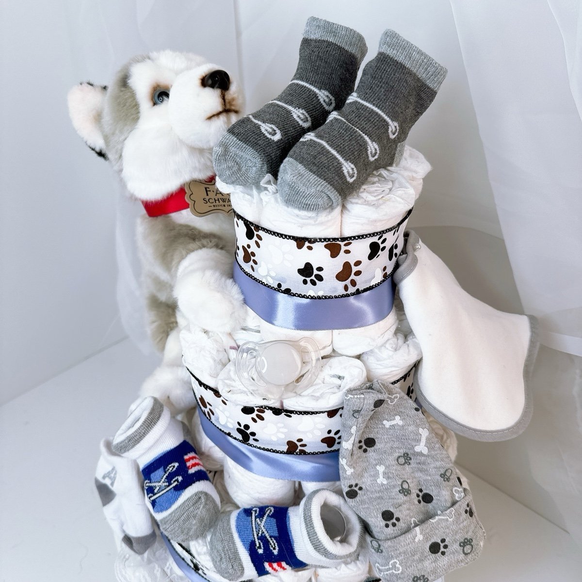 Puppy Diaper Cake, Baby Shower Gift 6ojLjUp4E