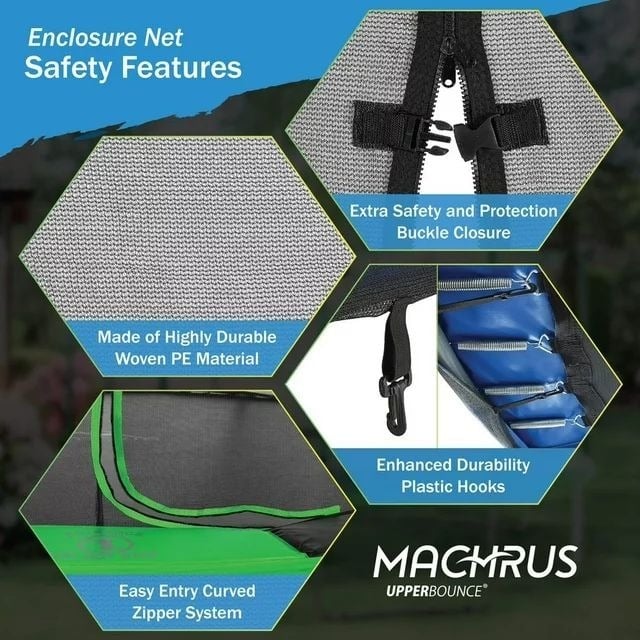 NEW Machrus Upper Bounce Trampoline Safety Enclosure Net 5AFgrPlxW