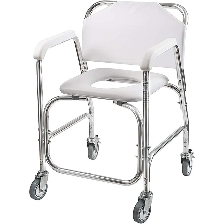 DMI 3-1 Rolling Shower Chair Commode Transport Bathroom