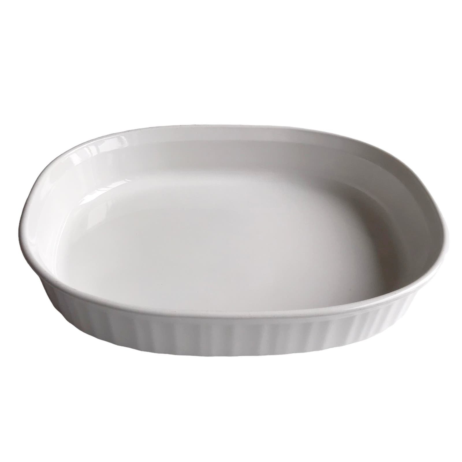 Vintage Corningware Open Roaster Oval Casserole Dish French White 1.5qt F-6-B 1IESWqZOh