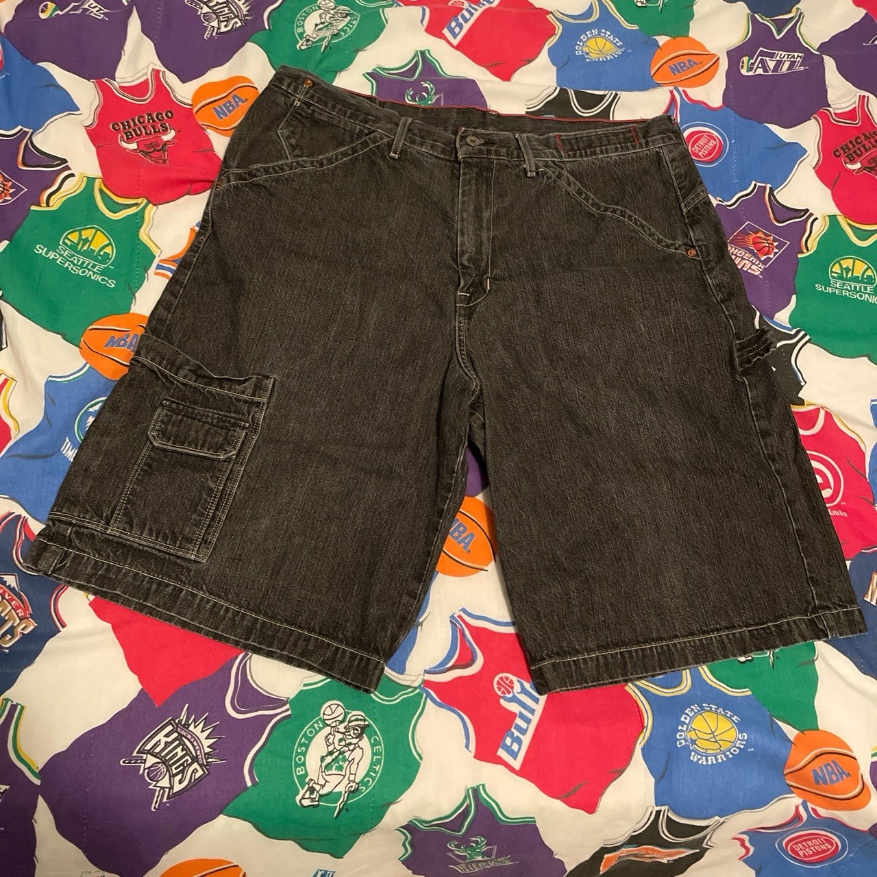 Vintage Y2K Guess Baggy Denim Jean Shorts Southpole Mens 38 FrYsx0aQ8