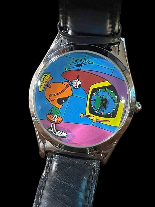 1994 Warner Bros Marvin The Martian Multicolor Watch New Battery 4ZY3zdt6i