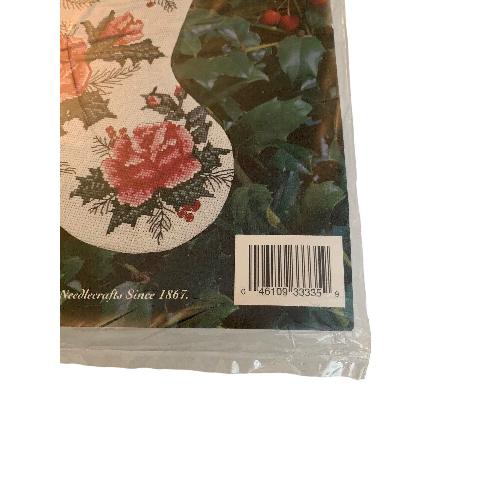 Bucilla Christmas Roses 16 Inch Stocking Cross Stitch Kit Holiday New #33335 5cGy7Cd2h