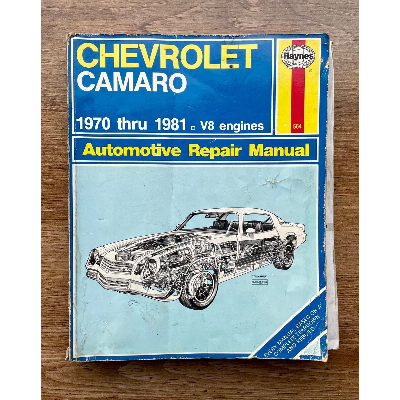 Haynes Chevrolet Camaro Repair Manual 1970-1981 V8 Engines #554 e29gTvw1X