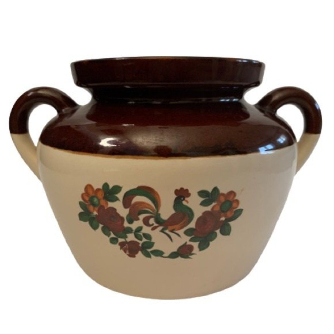 McCoy Crock Pottery with Chicken Rooster Design 1fEqNnW8L