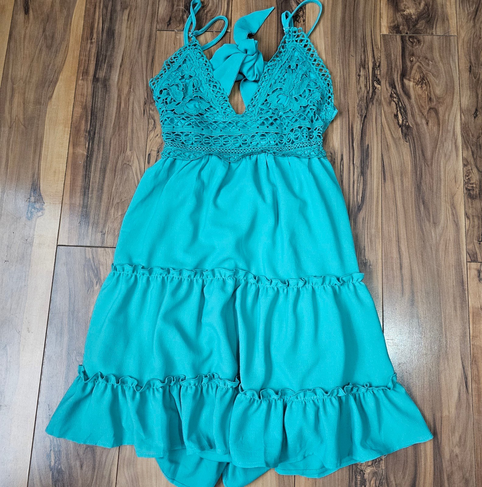 Boho Summer Dress Available By Angela Turquoise size small g2EnGdQm5