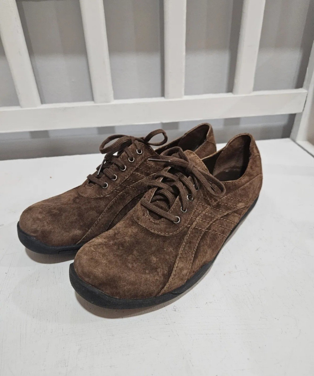 Women´s Clarks Brown Suede Leather Shoes 4OFVNKMD5