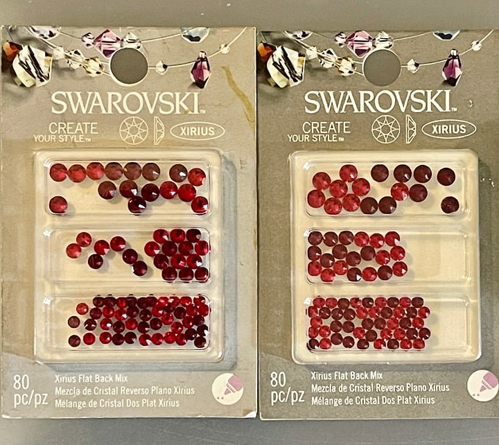 Swarovski Bundle 2-pack Crystal Rhinestones Flatback Ruby Red CtNmYPAsl