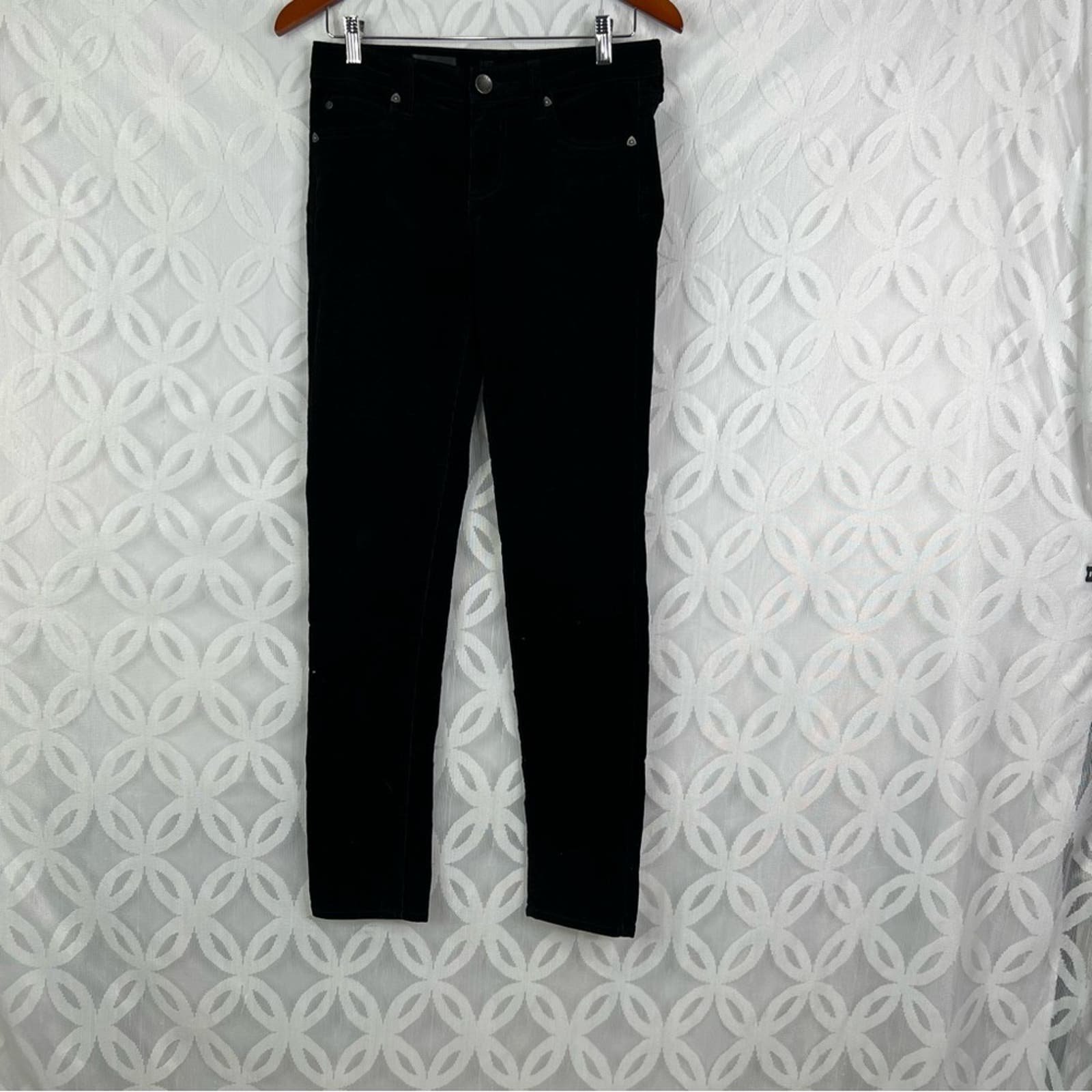 Kut from the Kloth Diana Corduroy Skinny Black Ankle Pants Size 4 FB4iBs4D7