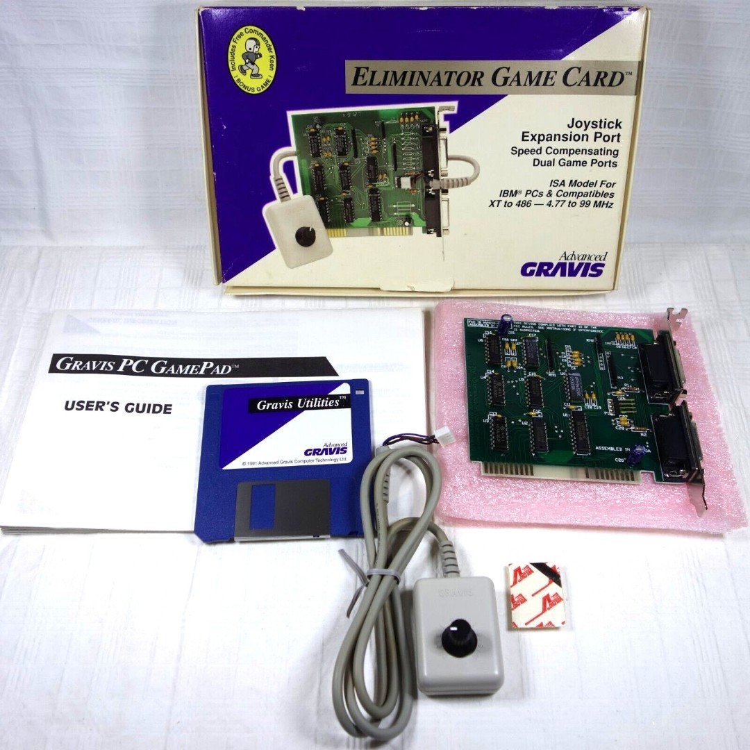 Gravis Eliminator ISA Game Card Vintage for IBM PC & Compatibles CIB gDd1RWliW