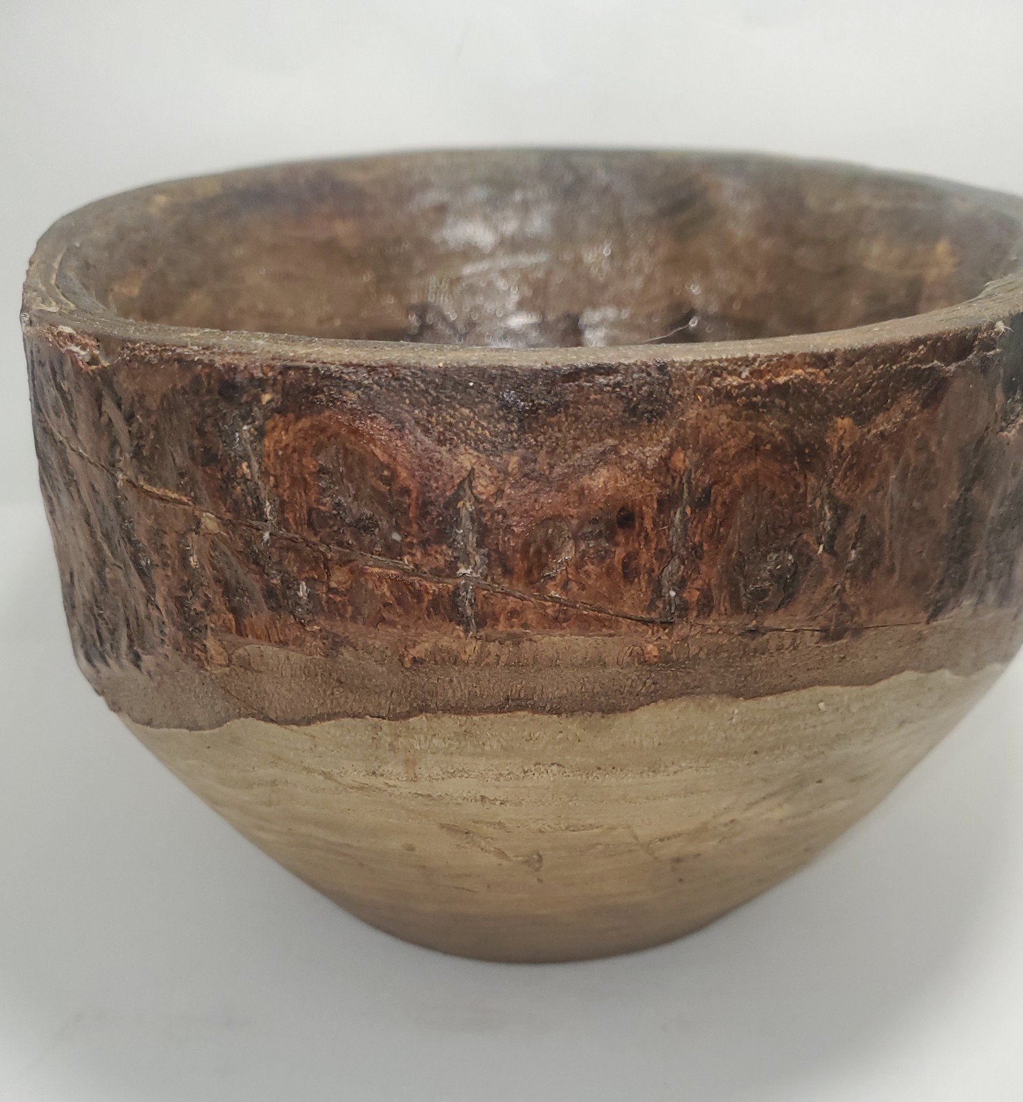 Hand Carved Wooden Bowl. Roughly 9x7.  Vintage. byAhRUOIT