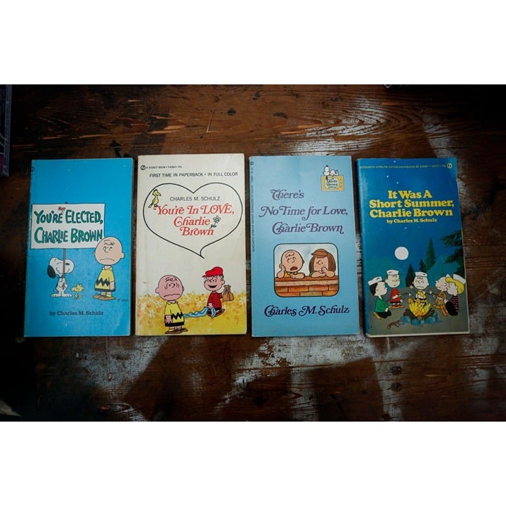 Charlie Brown Vintage Paperback Book Lot Elected In Lov