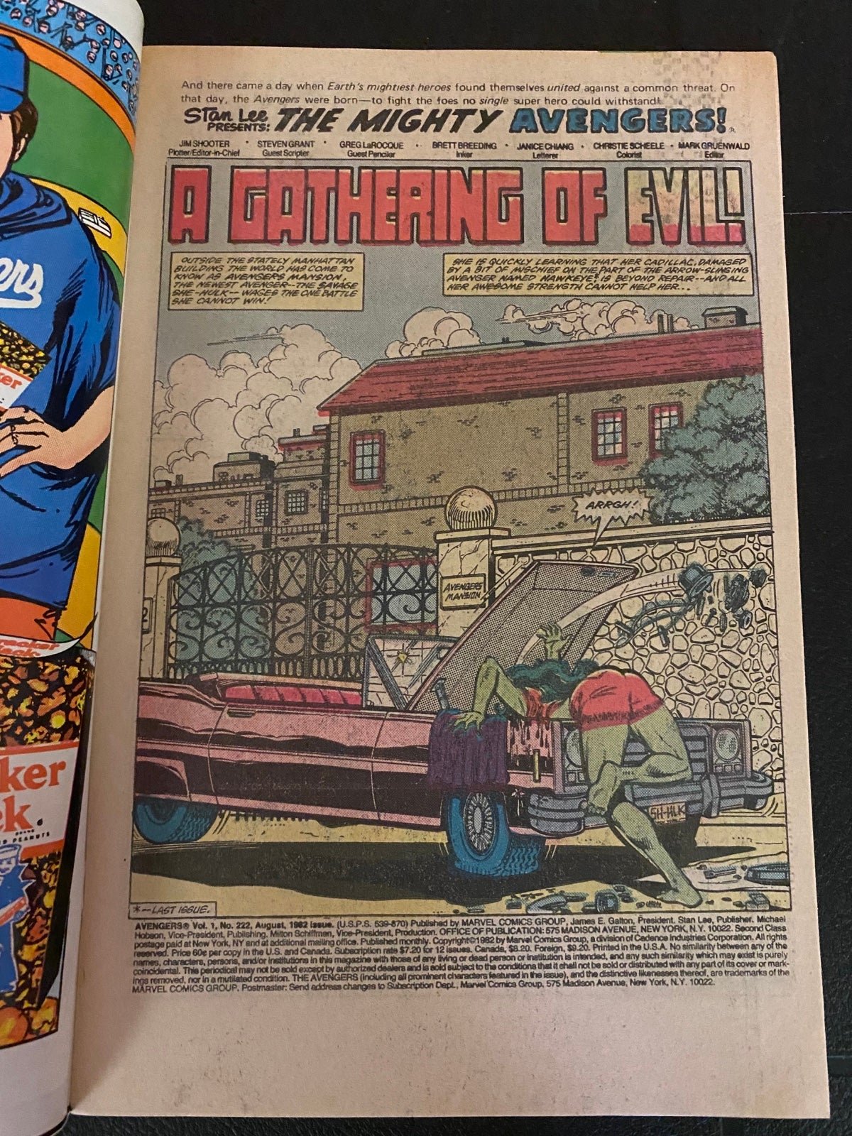 The Avengers #222 Marvel Comics 1982 VF- 1st Appearance Of New Masters Of Evil CEHuRxoSz