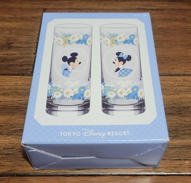 *NEW* Mickey & Minnie Glass Set Blue Ever After 2023 TOKYO DISNEY RESORT RELEASE fiO3tqait