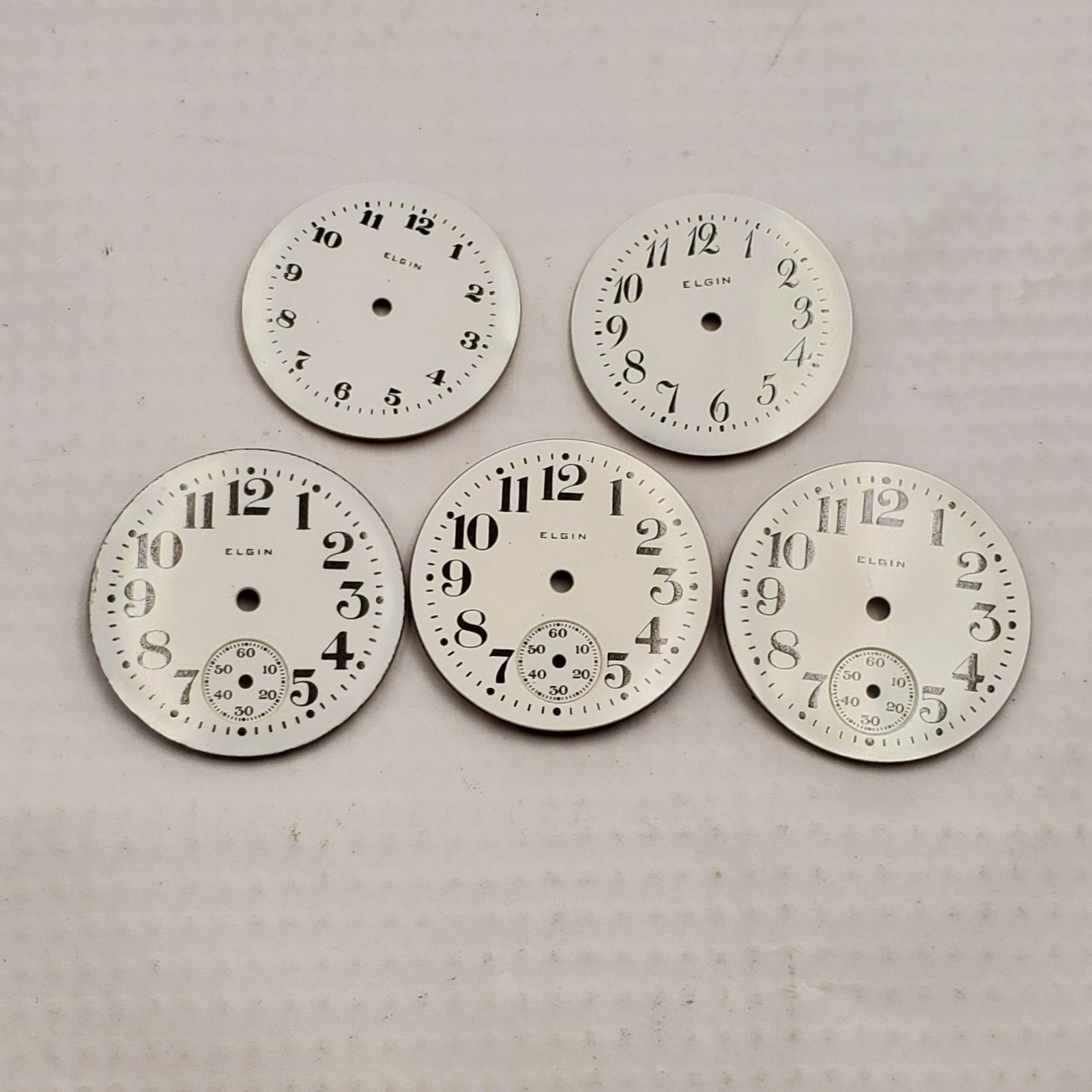 LOT OF 5 VINTAGE ELGIN WATCH WHITE BLACK DIALS SWISS NEVER BEEN USED BEFORE 2kBCdMIDf