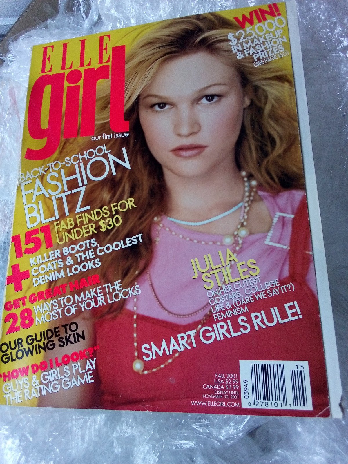 ELLE GIRL Magazine FIRST ISSUE fall 2001 First Edition 