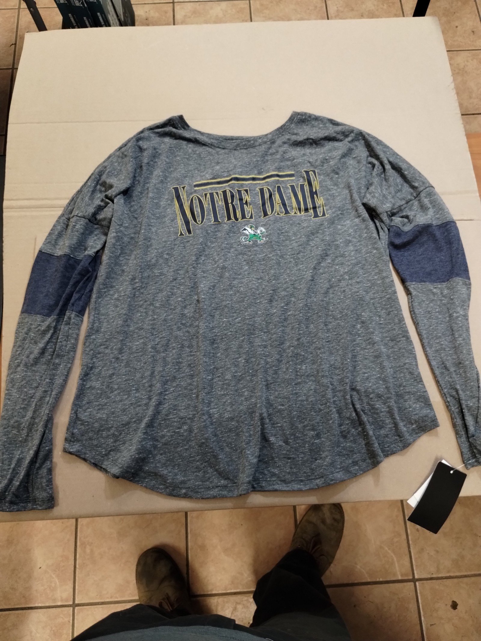 New Notre Dame college long sleeve shirt women´s XL F80 8XYuBYNEG