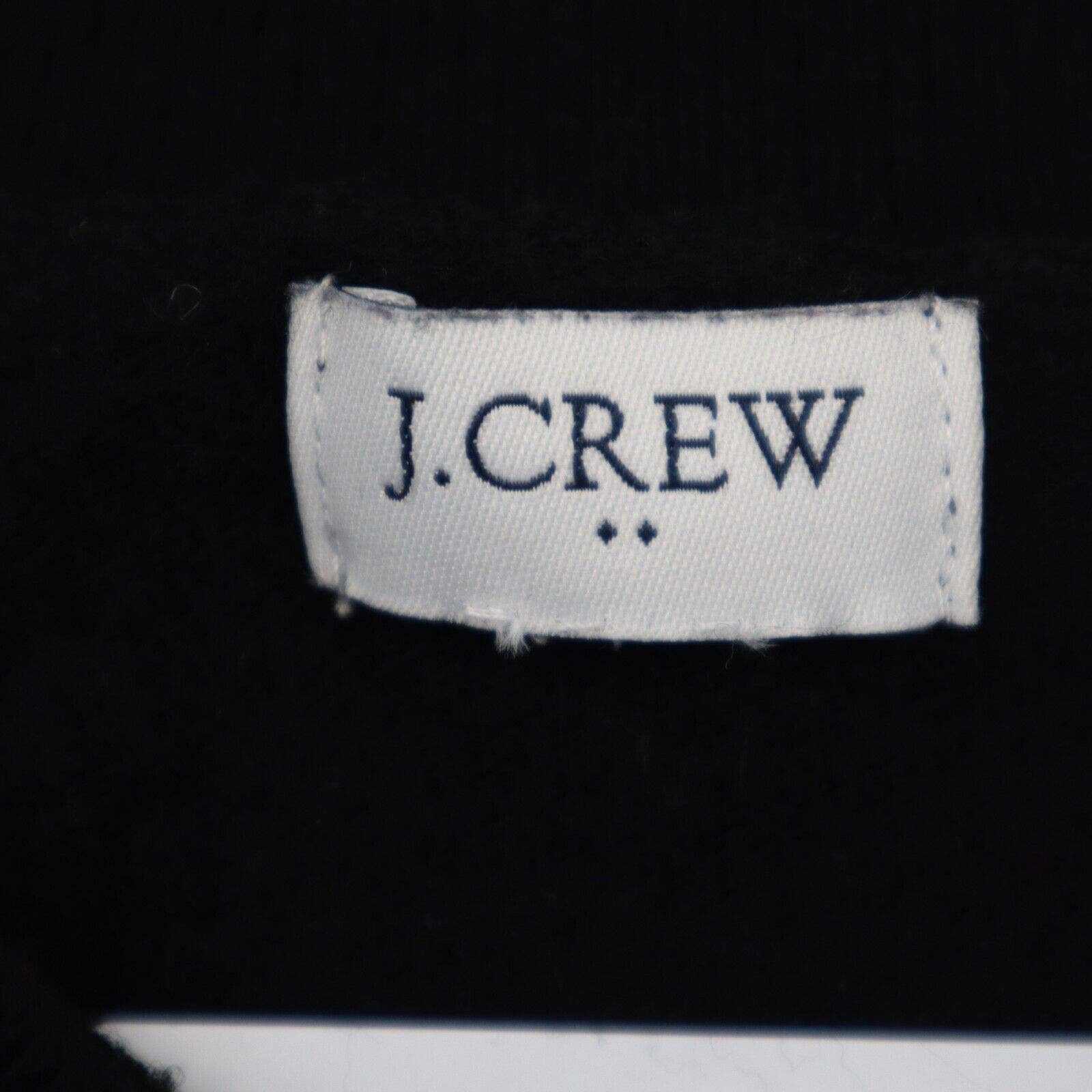 J Crew Sweater Womens XS Black Crew Neck Side Slit Quarter Sleeve Pullover aP34PZIOv