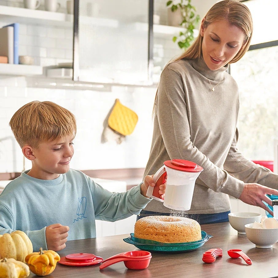 New - Tupperware Sift n Store in Chili Red EJmXJkIsq