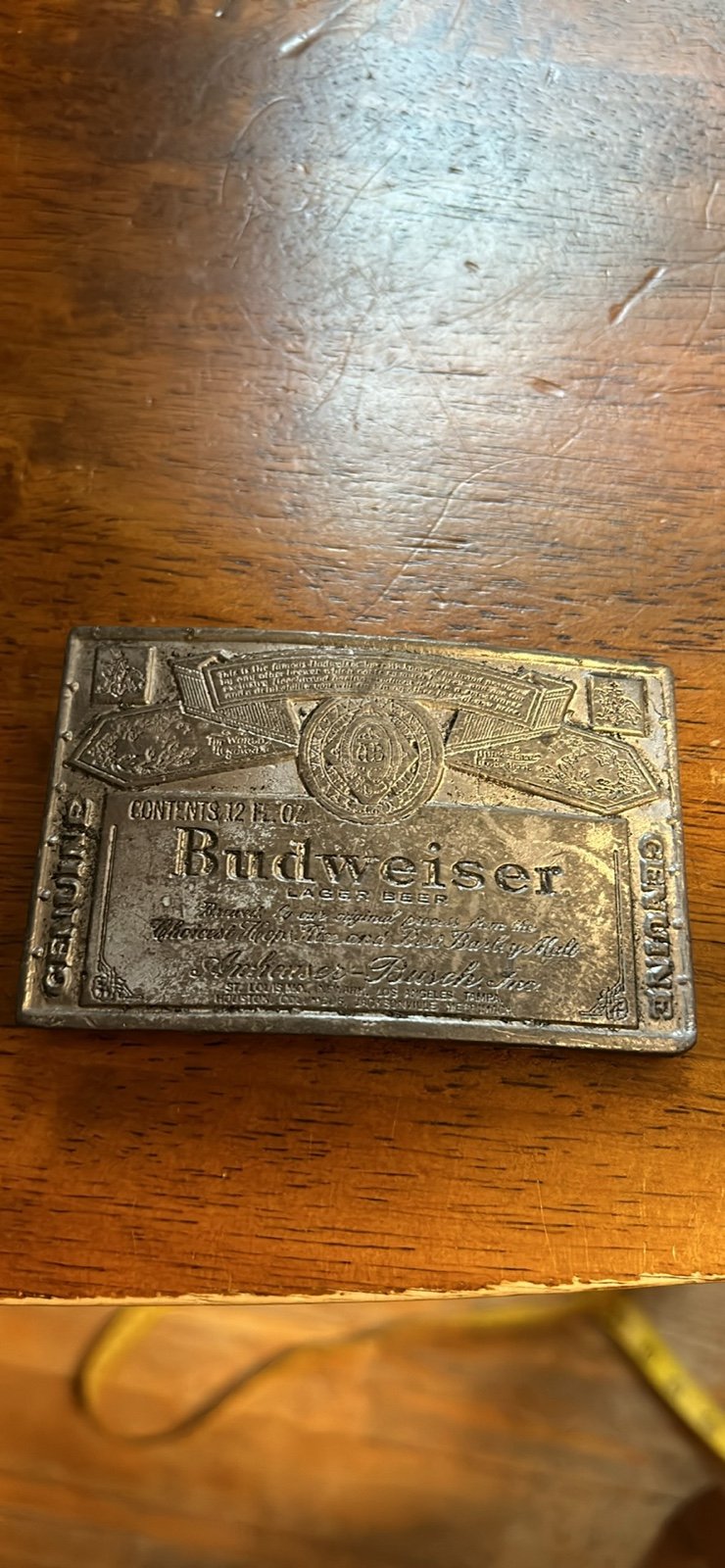 Vintage Budweiser Belt Buckle FdX3zfR6V