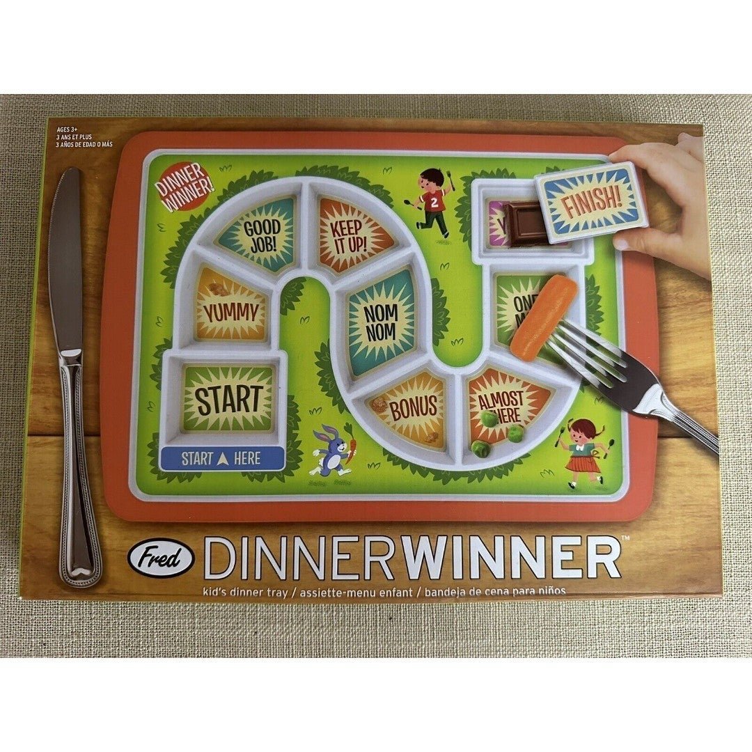 Fred DINNER WINNER Kids´ Dinner Tray-food game-sequence EATING , New In Box 0AKUHoyYQ