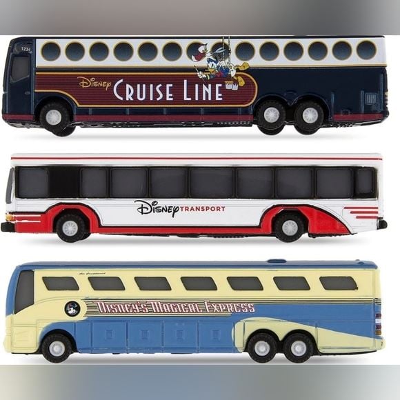 Disney Parks Walt Disney World Bus Die Cast Set of 3 w Magical Express NEW DD6r7FKw0