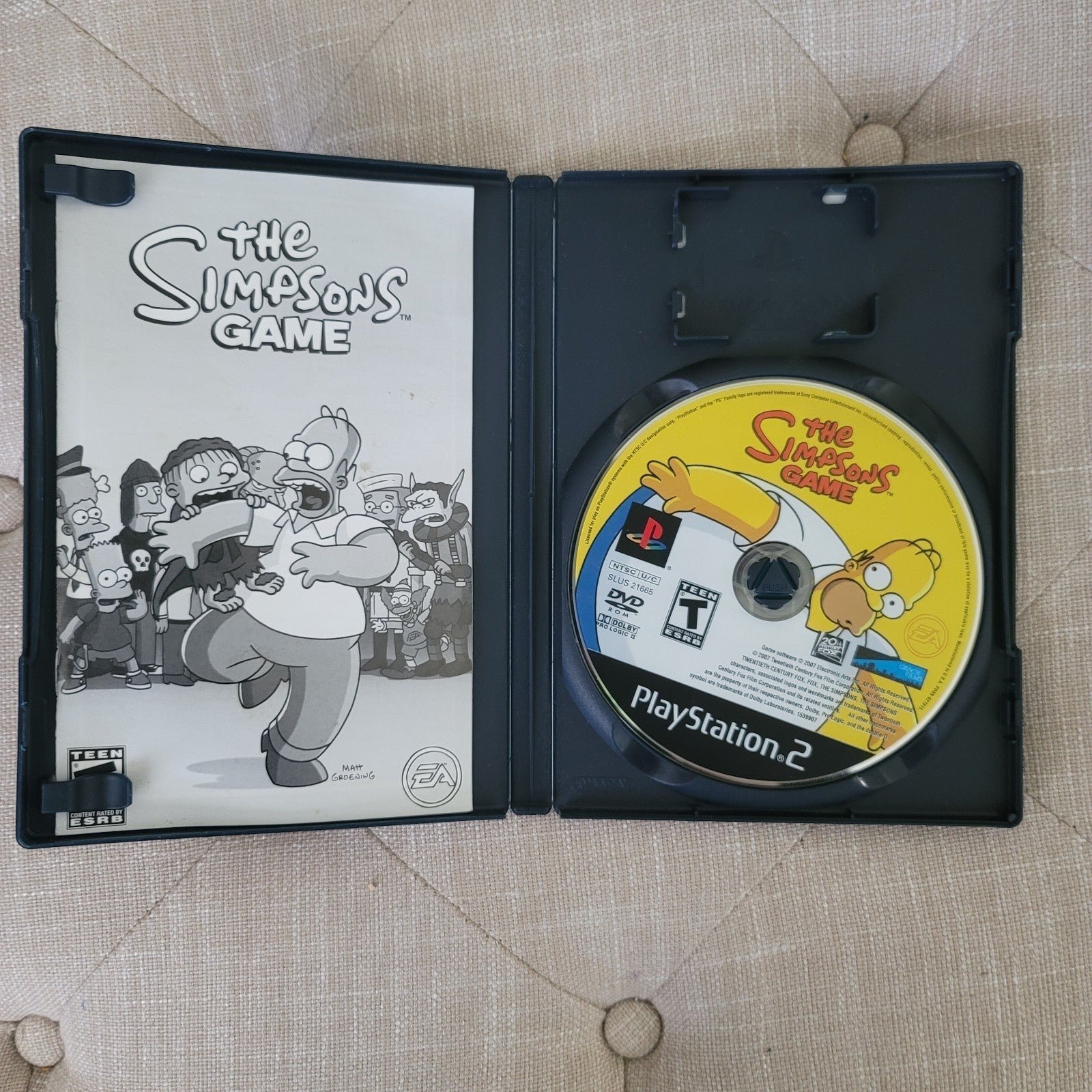 THE SIMPSONS PS2 Game with Original Case Inserts E Ever