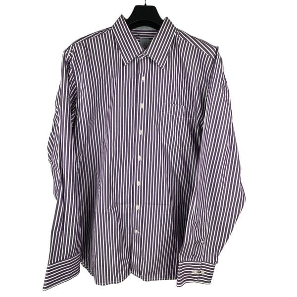 GAP | Slim Fit Striped Button Down Long Sleeve Shirt | Mens XL | 17-17.5” dhco9fwFA