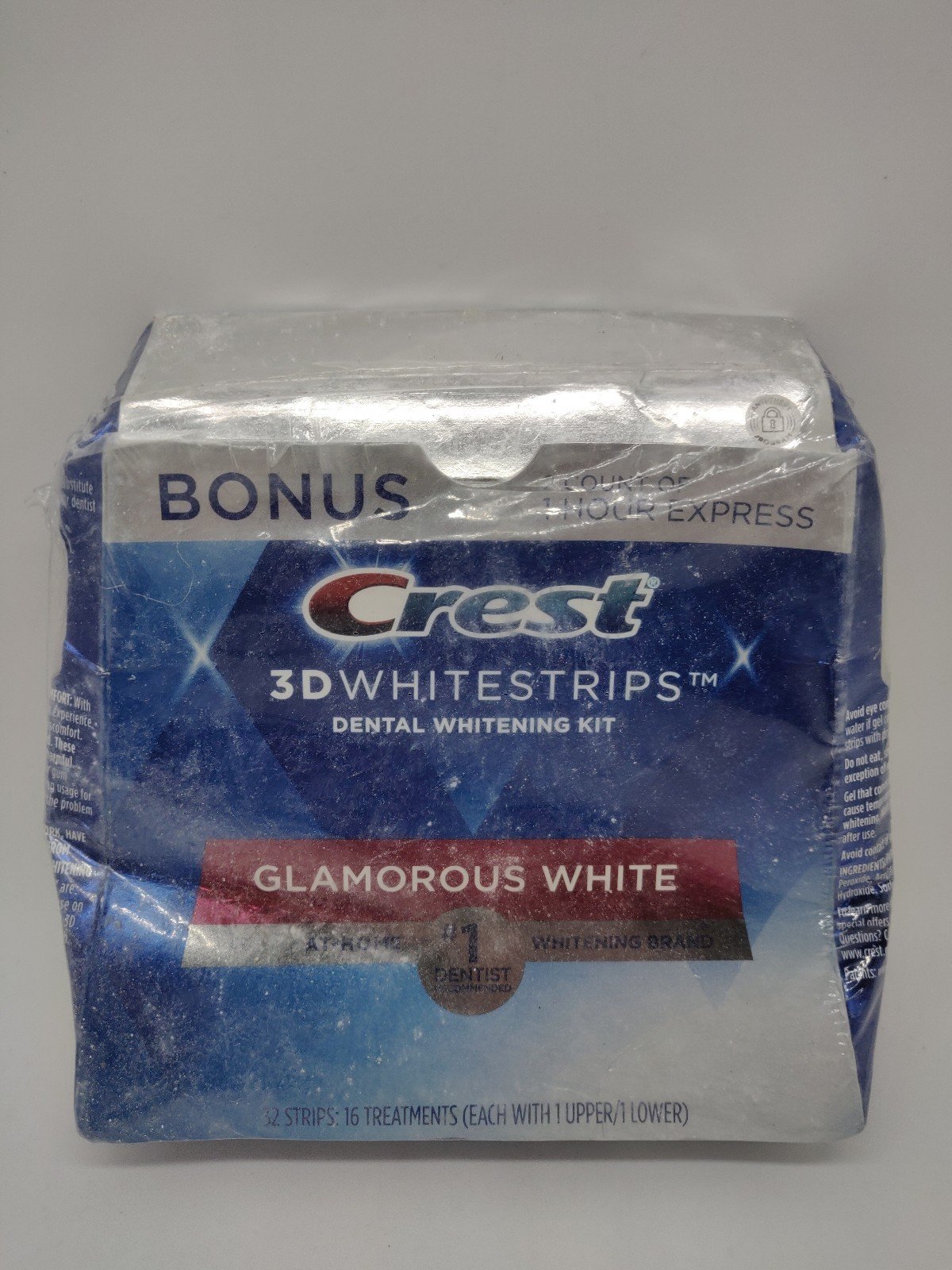 LOT OF 16 pairs - Crest 3D Whitestrips -Glamorous White