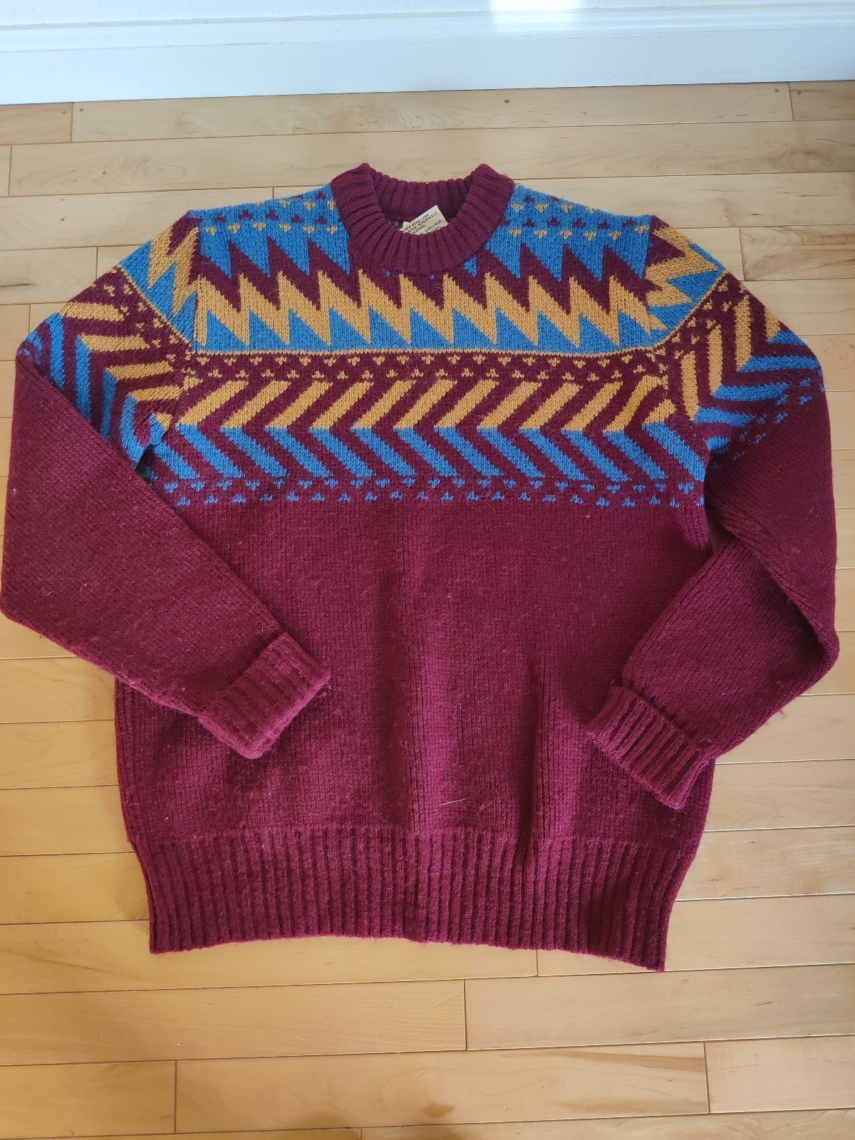 vintage wool sweater men´s large, xl, heavy weight