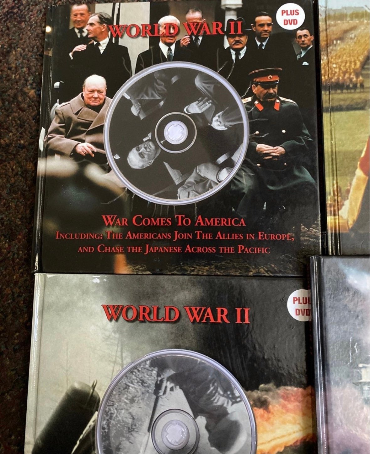 World War II books set with DVDs. 5 book set WWII gFmQ9ddqj