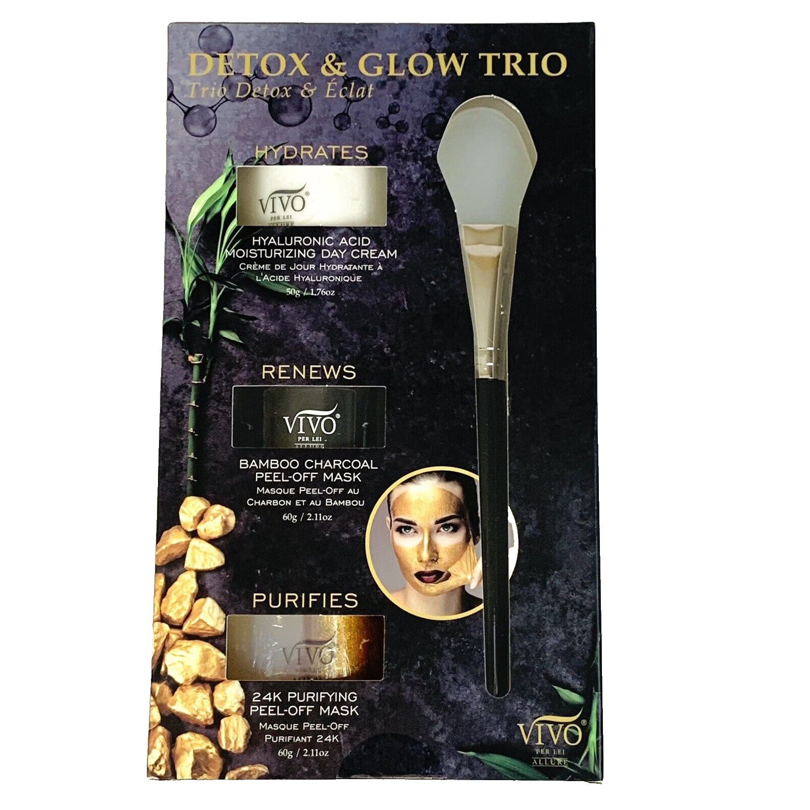 Vivo Allure Detox & Glow Trio Day Cream Bamboo Peel-Off