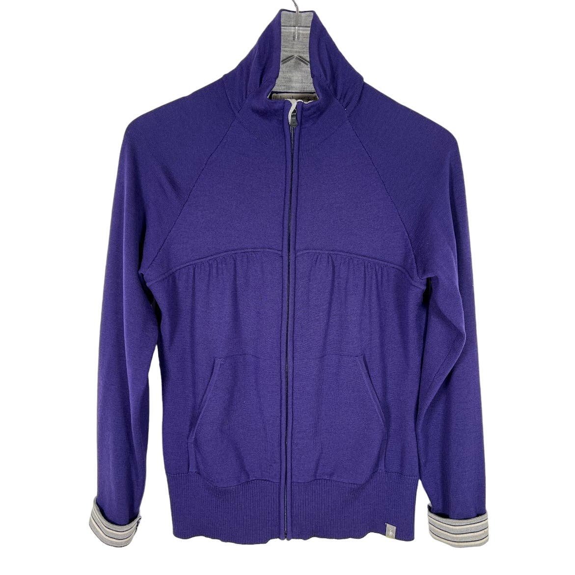 Smartwool Women´s 100% Merino Wool Full Zip Sweater Jacket M Purple Long Sleeve dKSQJTxHB