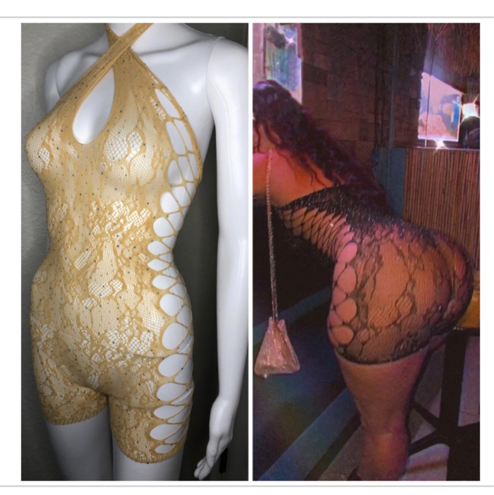 Nude Fishnet Romper Exotic Dancewear gHMBpbKkJ