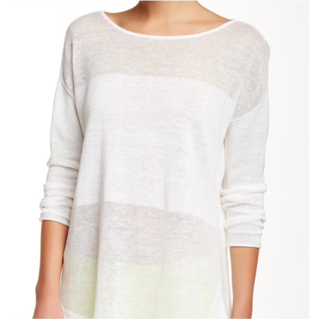 Alice + Olivia sz S block color 100% linen sweater NWT ejHMbX5FU